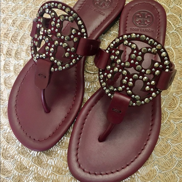 New Tory Burch Embellished Miller Sandals - Picture 3 of 10
